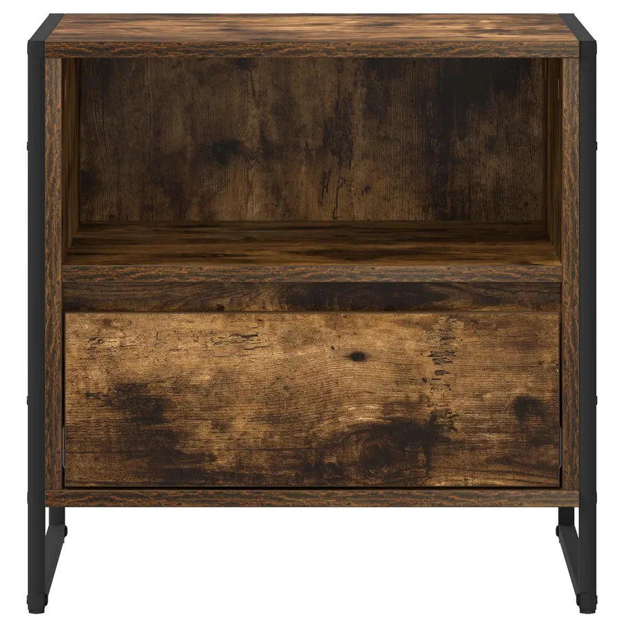 Table de chevet avec tiroir 2 pcs Chêne Fumé 50 x 39,5 x 50 cm - 6