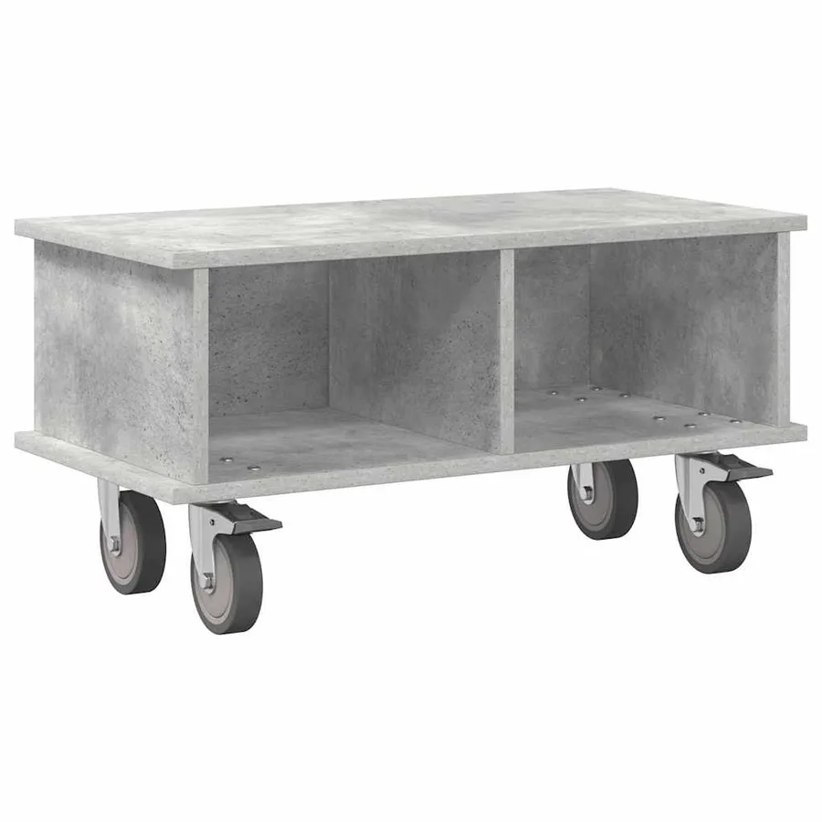 Meuble TV Gris béton 68,5 x 35 x 35 cm Bois d'ingénierie - 2