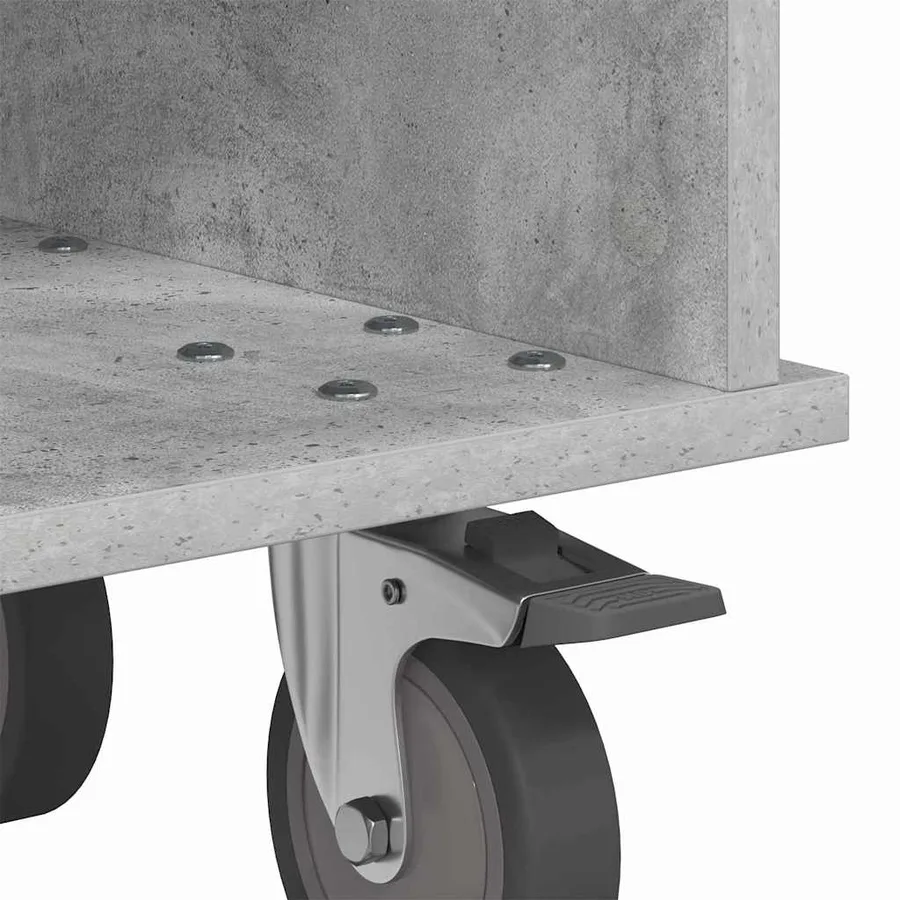 Meuble TV Gris béton 68,5 x 35 x 35 cm Bois d'ingénierie - 9