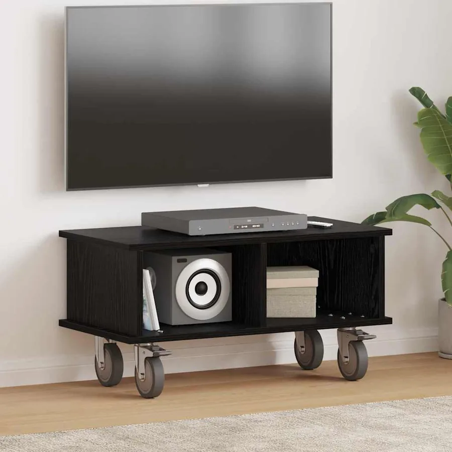 Meuble TV Chêne noir 68,5 x 35 x 35 cm Bois d'ingénierie