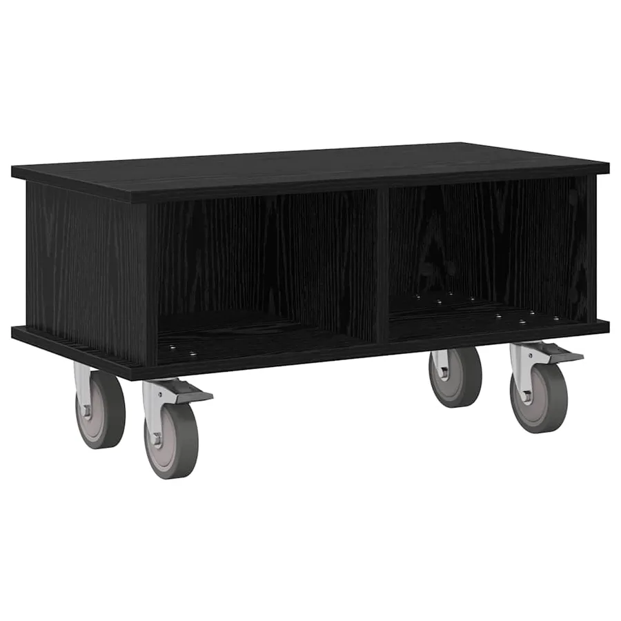 Meuble TV Chêne noir 68,5 x 35 x 35 cm Bois d'ingénierie - 2