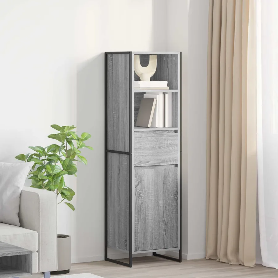 Bibliothèque Gris Sonoma 43 x 36 x 150.5 cm Bois d'ingénierie