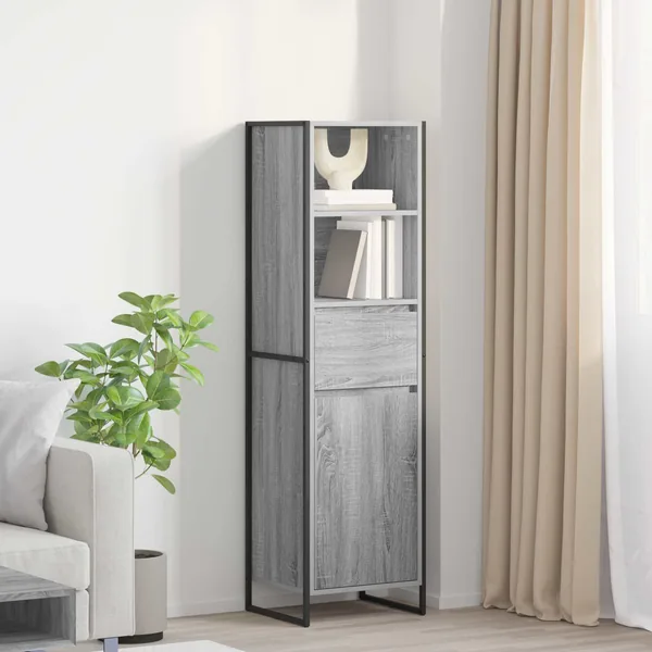 Bibliothèque Gris Sonoma 43 x 36 x 150.5 cm Bois d'ingénierie