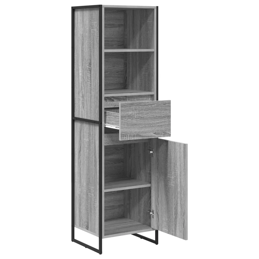 Bibliothèque Gris Sonoma 43 x 36 x 150.5 cm Bois d'ingénierie - 5