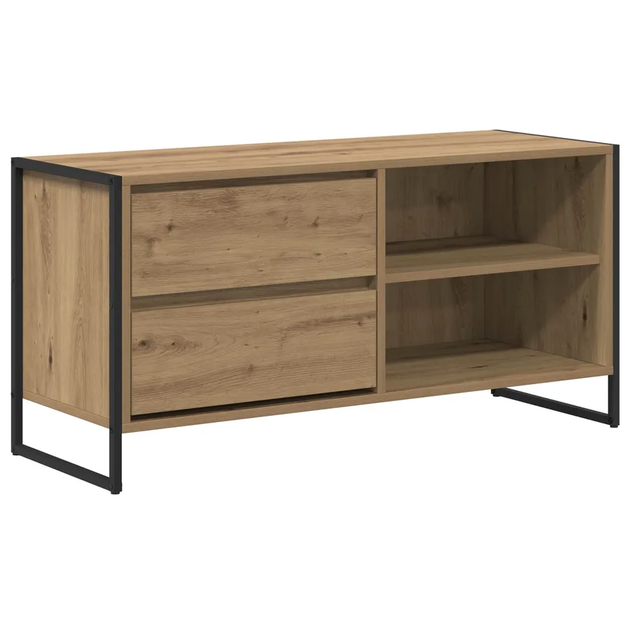 Meuble TV 100 x 36 x 49,5 cm Chêne artisan Bois d'ingénierie - 2
