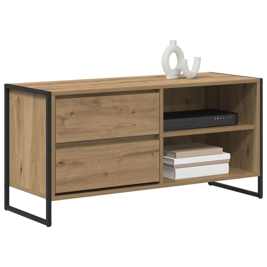 Meuble TV 100 x 36 x 49,5 cm Chêne artisan Bois d'ingénierie - 3