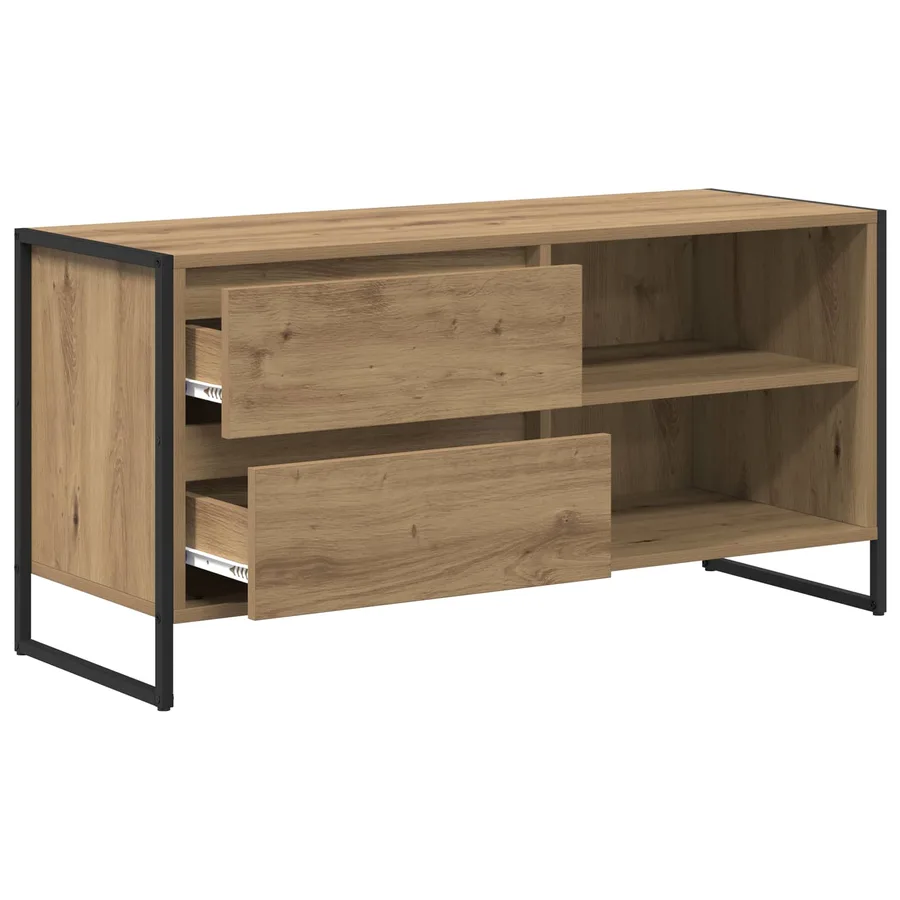 Meuble TV 100 x 36 x 49,5 cm Chêne artisan Bois d'ingénierie - 5