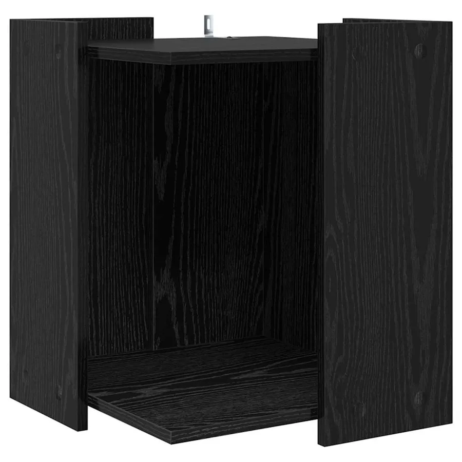 Enceinte pour bac à litière pour chat Chêne noir - 2