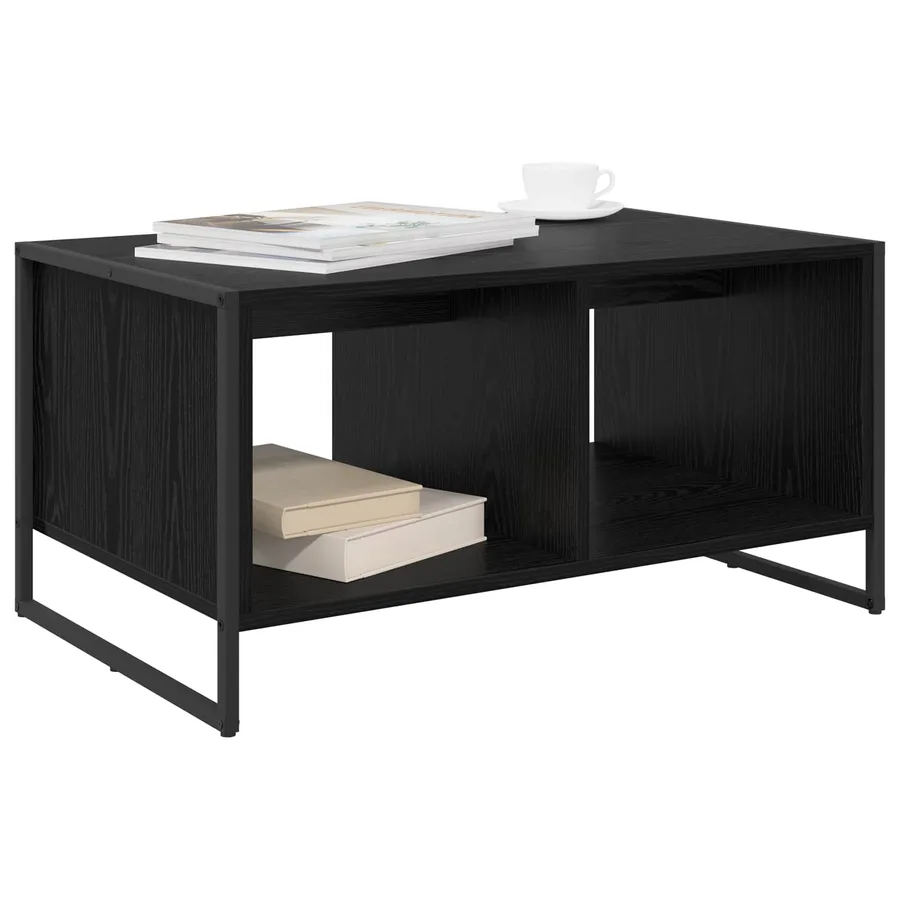 Table basse Chêne noir 80 x 50 x 40 cm Bois d'ingénierie - 3