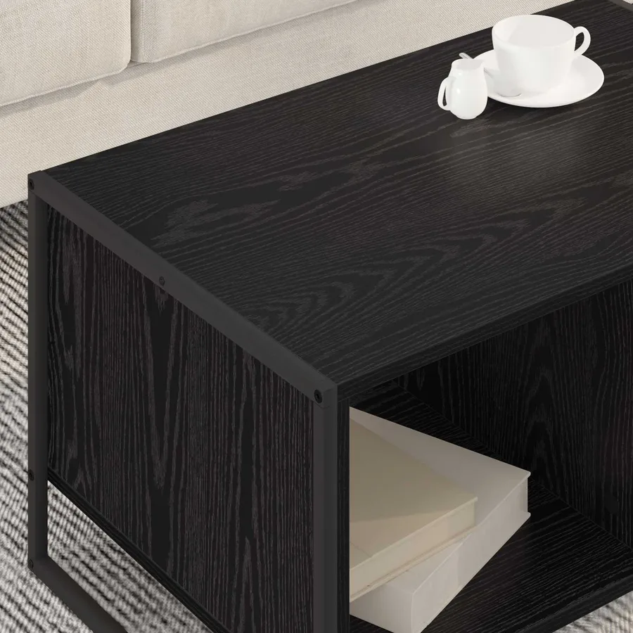 Table basse Chêne noir 80 x 50 x 40 cm Bois d'ingénierie - 4
