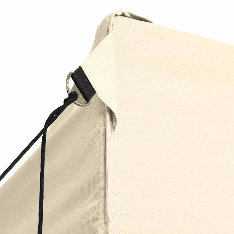 Tente de réception pliable avec 4 parois 3x6 m Acier Crème - 5