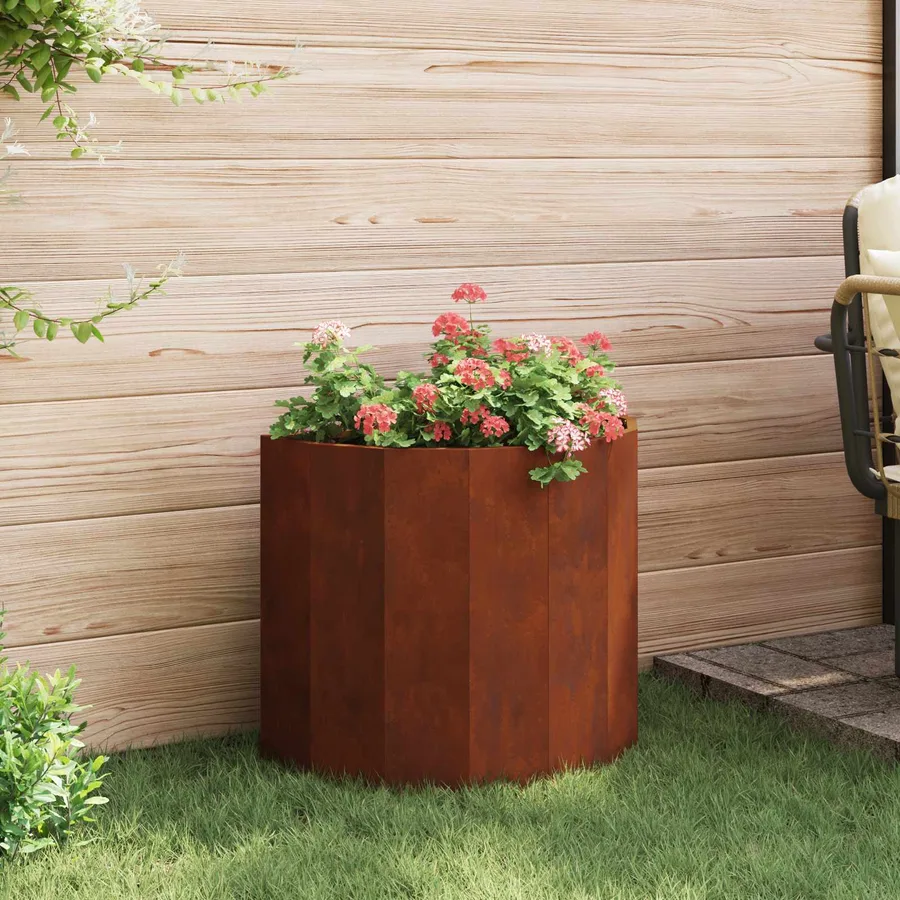 Jardinière Rouillé 60 x 30 x 50 cm Acier patiné - 4