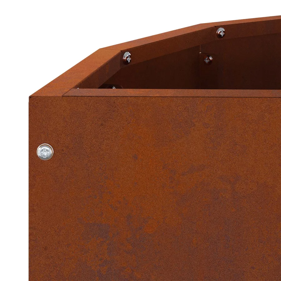 Jardinière Rouillé 60 x 30 x 50 cm Acier patiné - 8