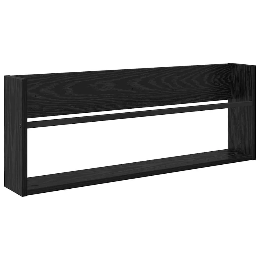 Étagère à magazines 2 pcs Chêne noir 80 x 12 x 30 cm - 5