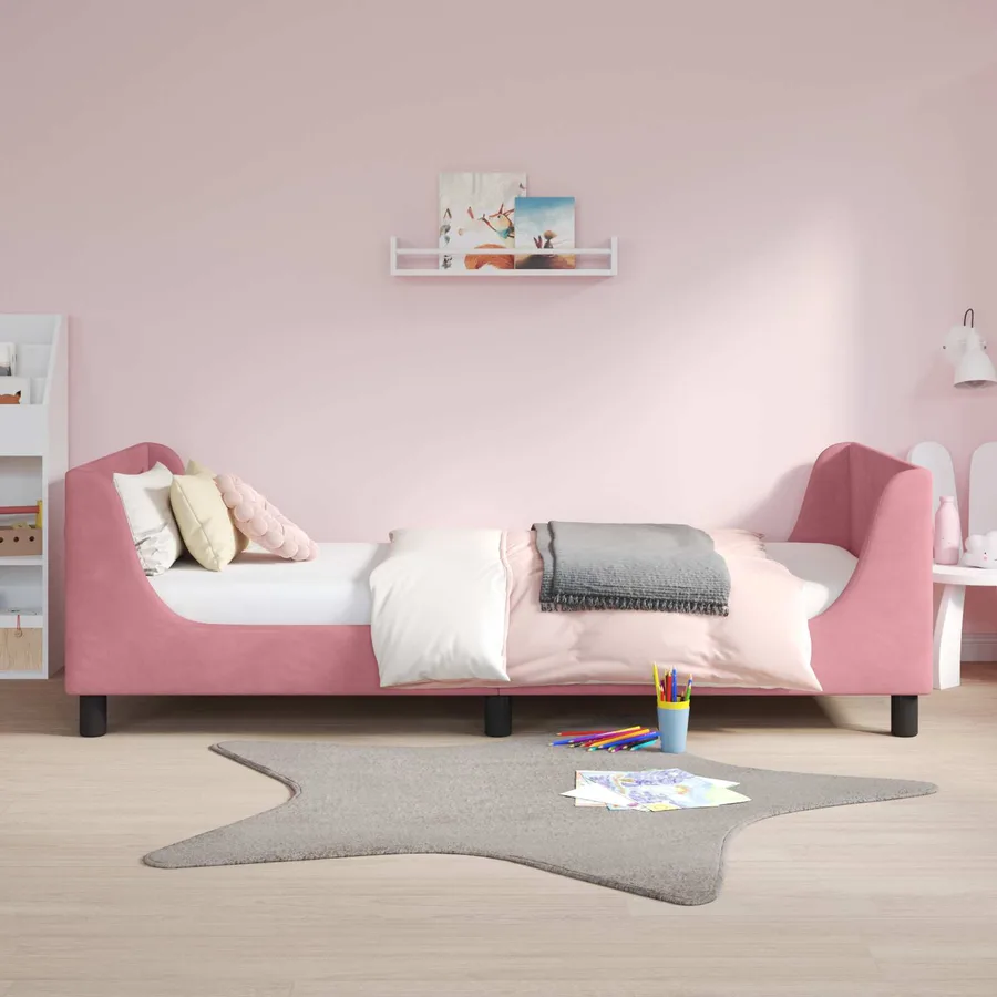 Cadre de lit pour enfants avec tête de lit Rose 90 x 200 cm - 3