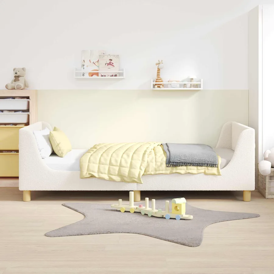 Cadre de lit pour enfants avec tête de lit Crème 90 x 200 cm - 3