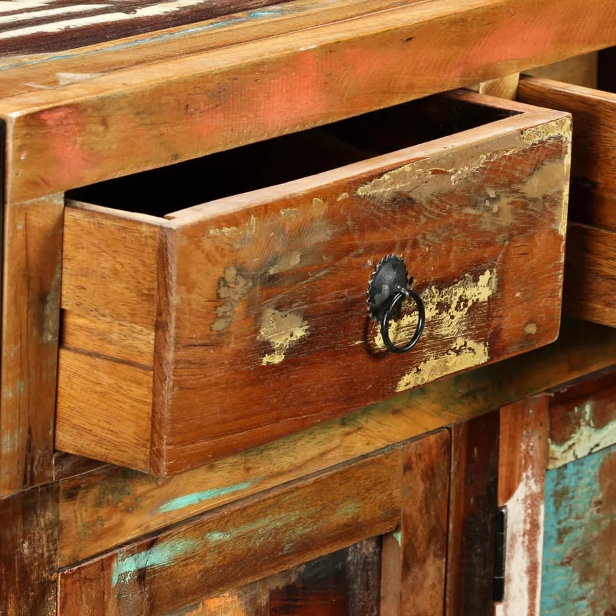 Sideboard Solid reclaimed wood 120x35x76 cm - 10