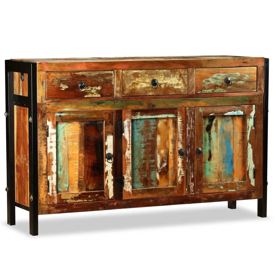 Buffet Bois de récupération massif 120x35x76 cm - 4