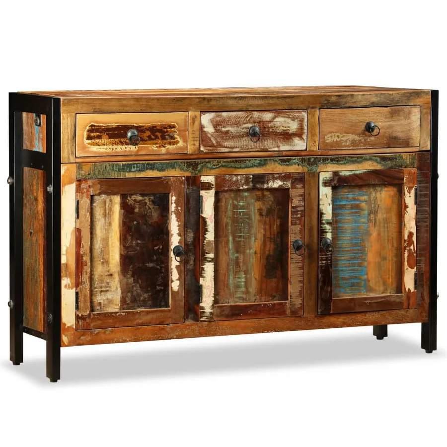 Buffet Bois de récupération massif 120x35x76 cm - 5