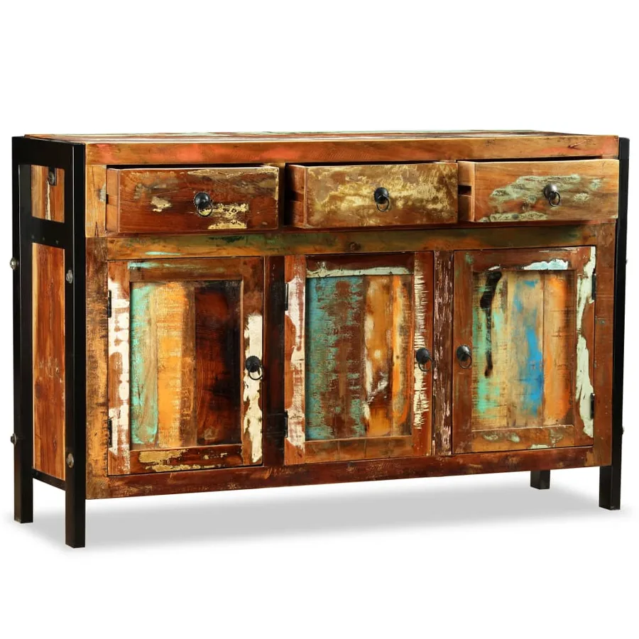 Buffet Bois de récupération massif 120x35x76 cm - 6