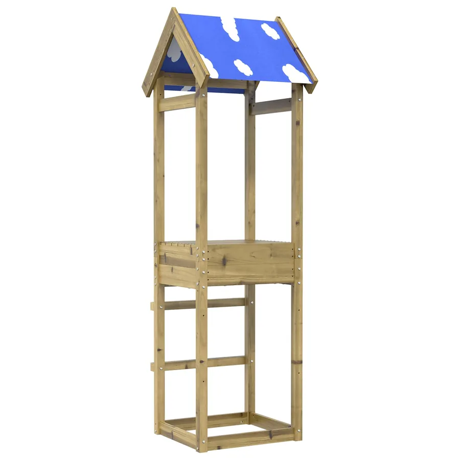 Tour de jeu Marron 52,5 x 46,5 x 195 cm Bois solide imprégné
