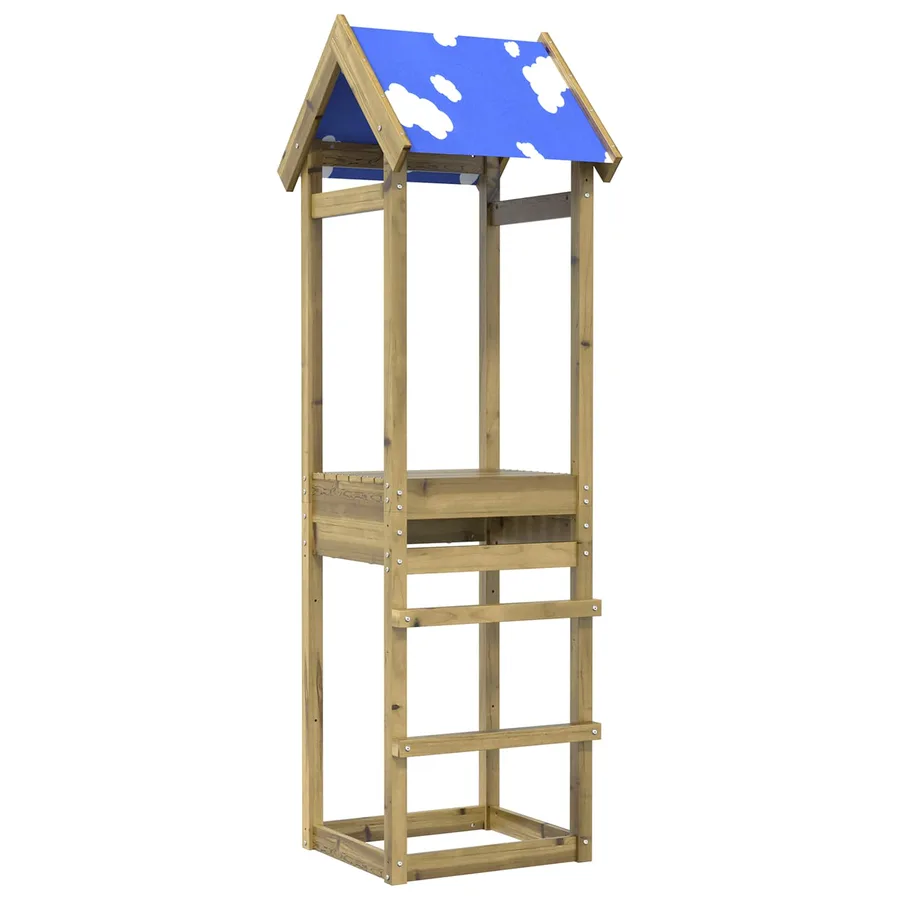 Tour de jeu Marron 52,5 x 46,5 x 195 cm Bois solide imprégné - 3