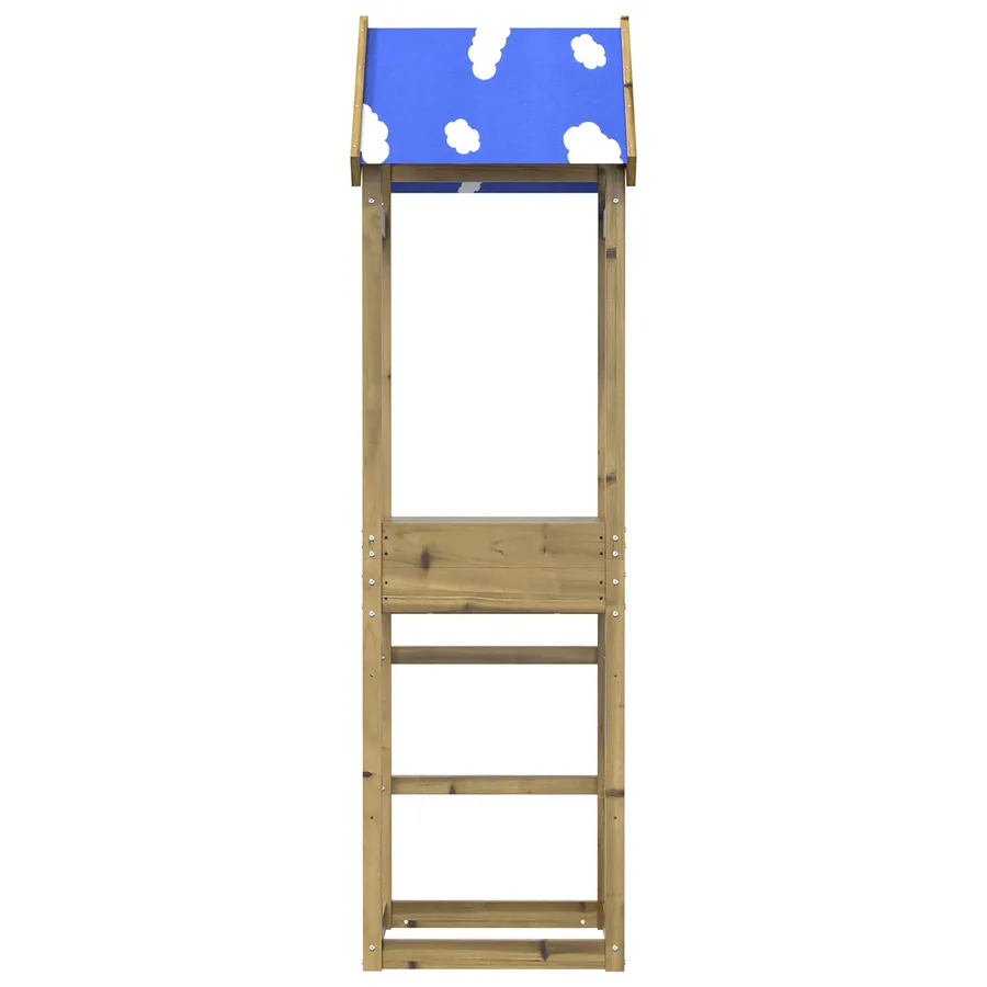 Tour de jeu Marron 52,5 x 46,5 x 195 cm Bois solide imprégné - 4