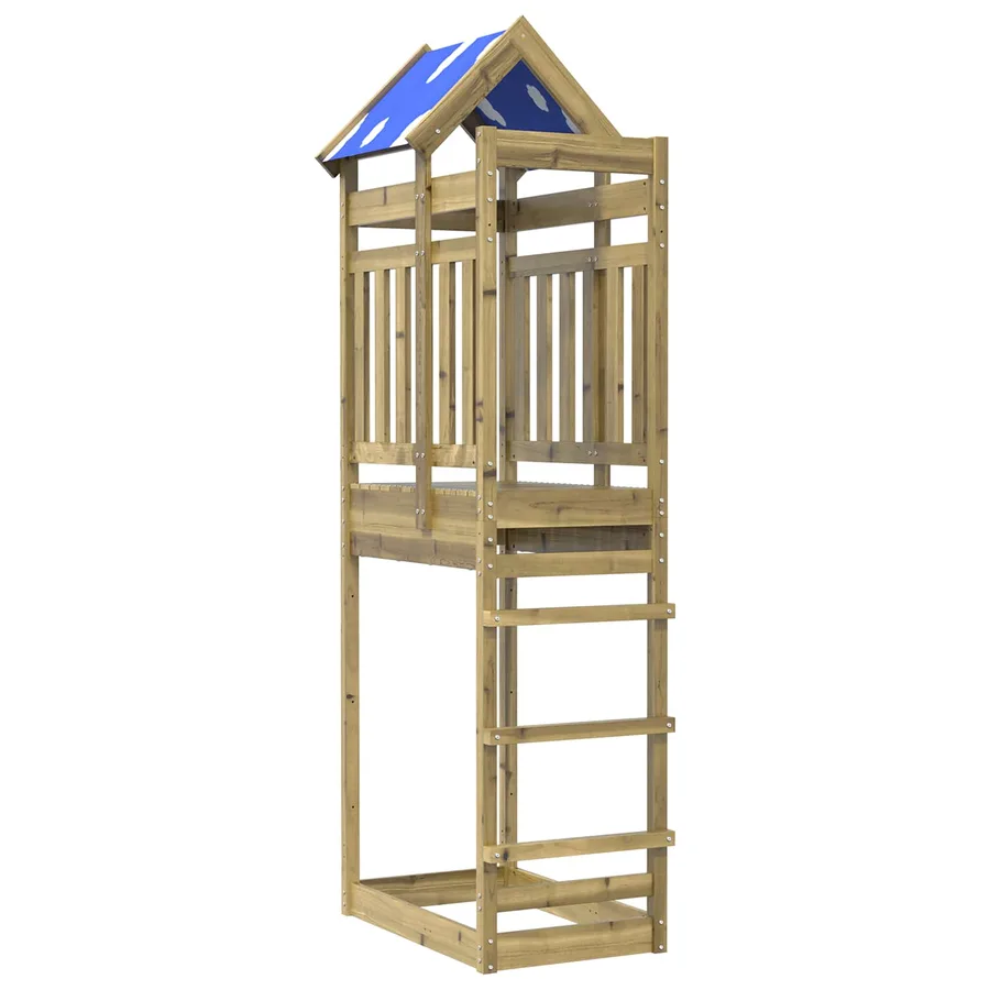 Tour de jeu Marron 52,5 x 85 x 239 cm Bois solide imprégné - 2