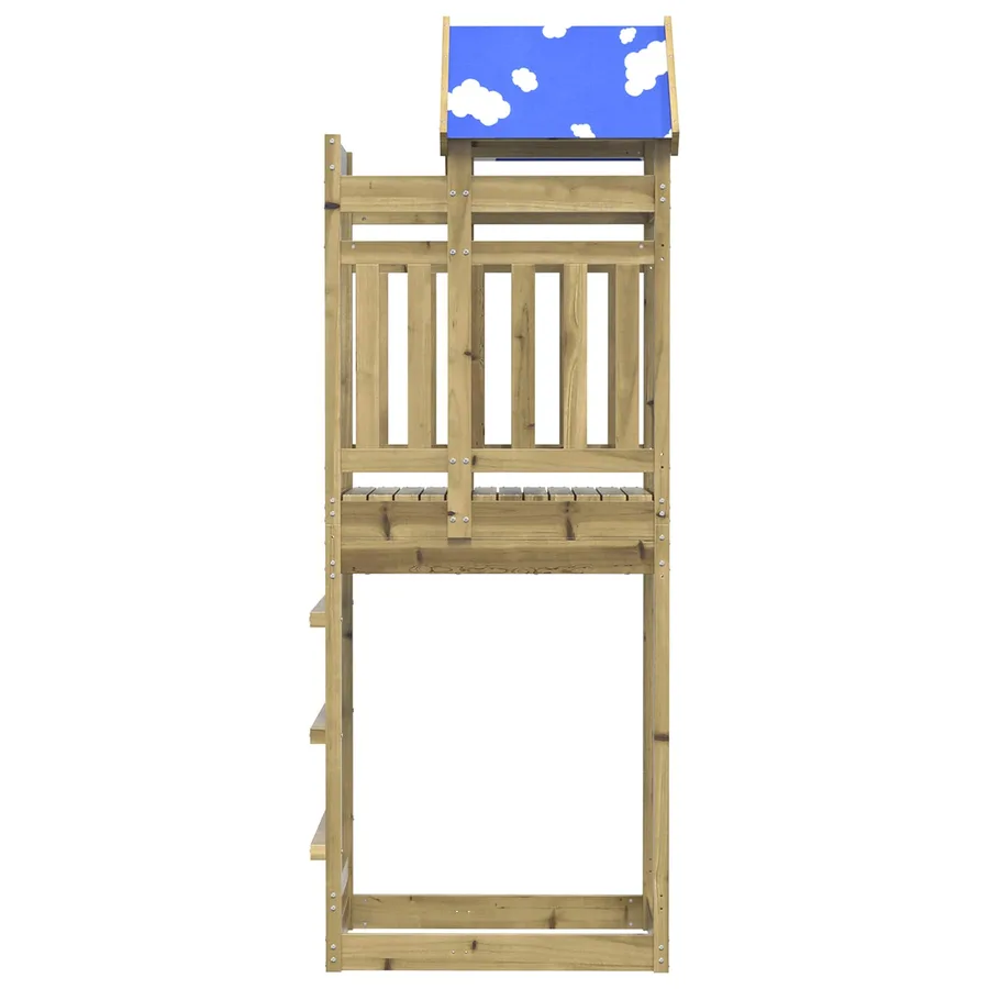 Tour de jeu Marron 52,5 x 85 x 239 cm Bois solide imprégné - 3