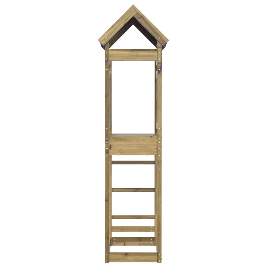 Tour de jeu Marron 52,5 x 85 x 239 cm Bois solide imprégné - 4