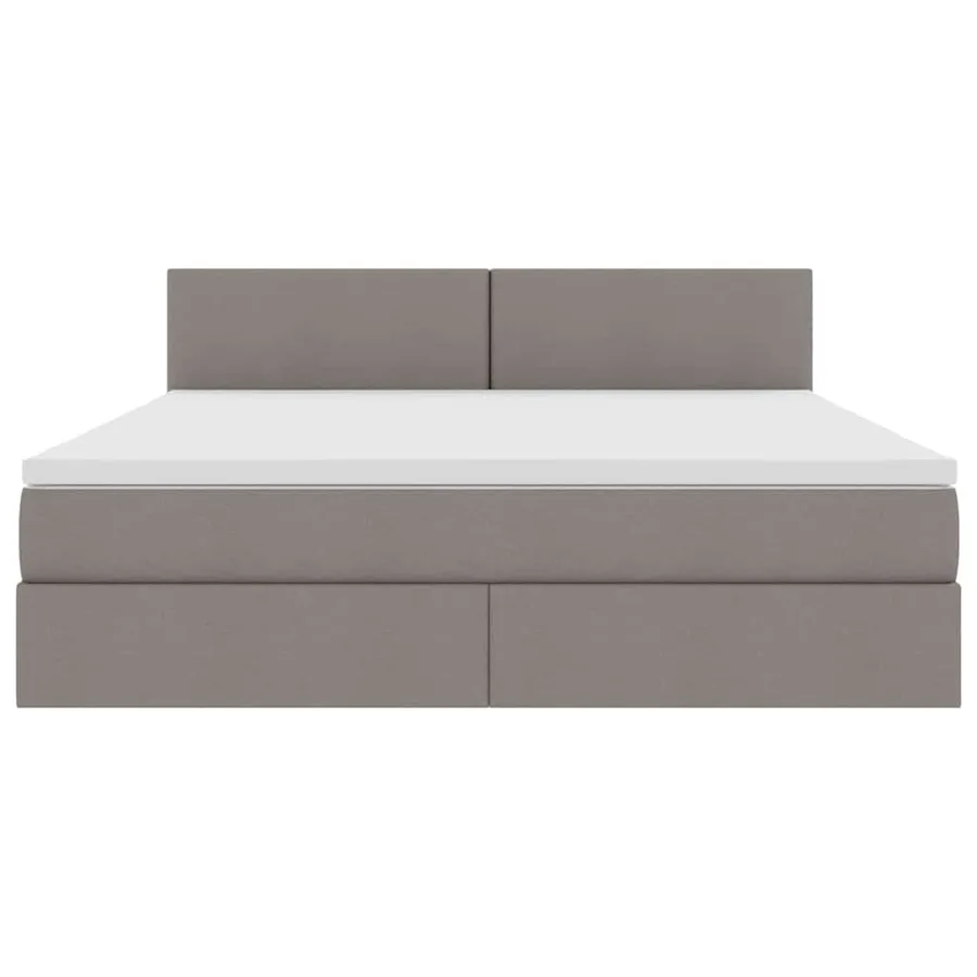 Lit avec rangement et matelas avec matelas Taupe 180 x 200 cm - 7