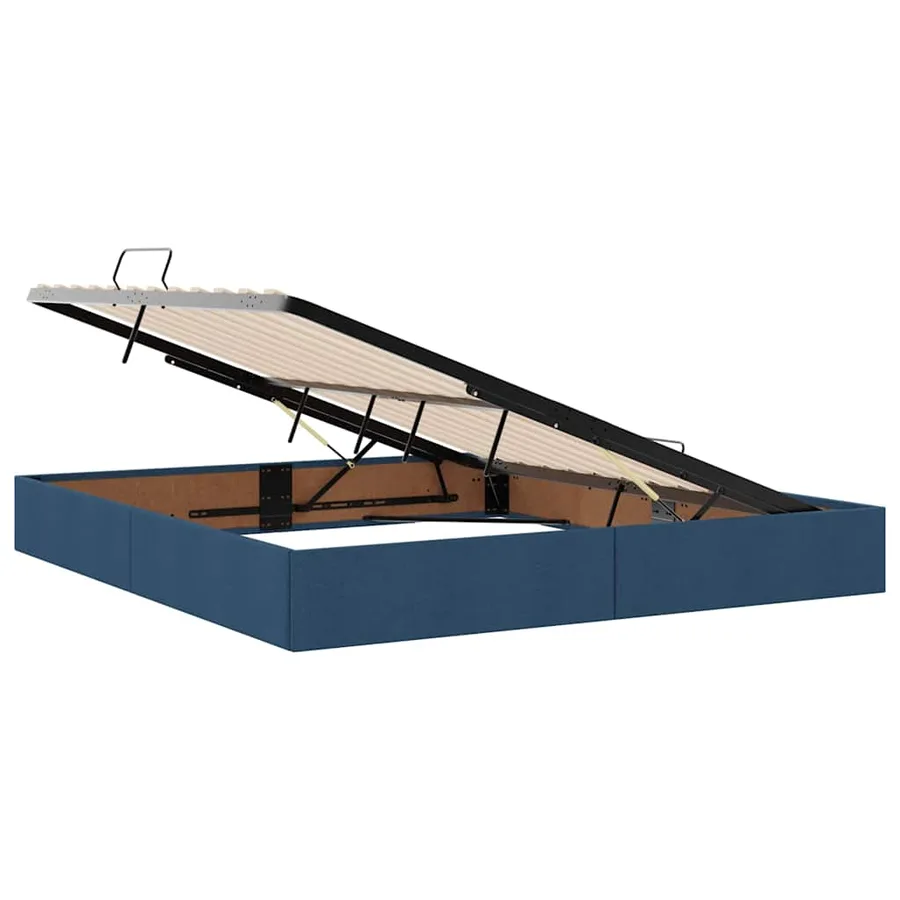 Lit avec rangement et matelas Bleu 180 x 200 cm Polyester - 6
