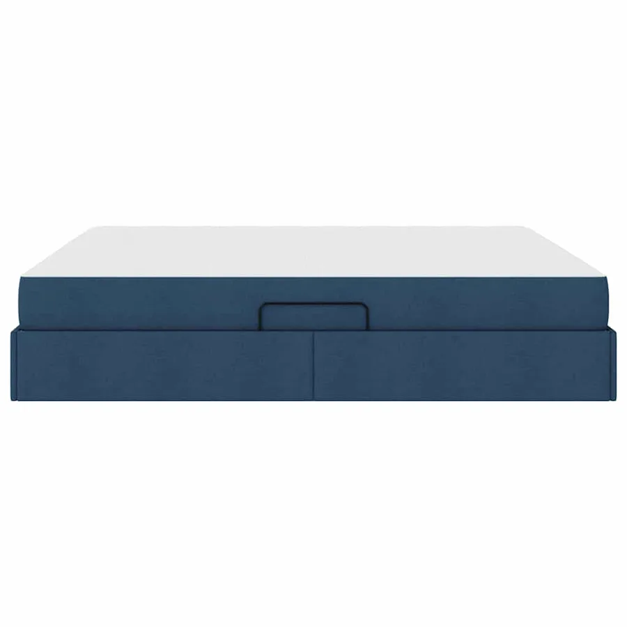 Lit avec rangement et matelas Bleu 180 x 200 cm Polyester - 9