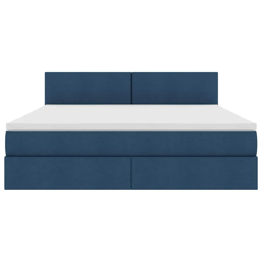Lit avec rangement et matelas avec matelas Bleu 180 x 200 cm - 7