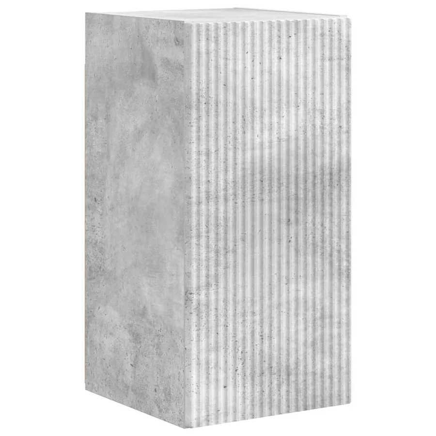 Meuble TV mural 2 pcs Béton 30 x 31 x 60 cm Bois d'ingénierie - 5