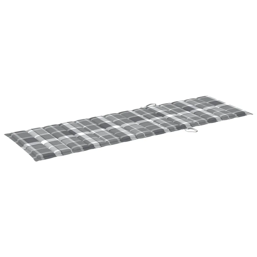 Chaises longues lot de 2 avec table et coussins Acacia solide - 13