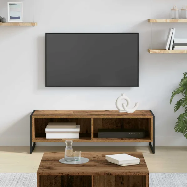 Meuble TV Bois Ancien 100 x 36,5 x 30,5 cm Bois d'ingénierie