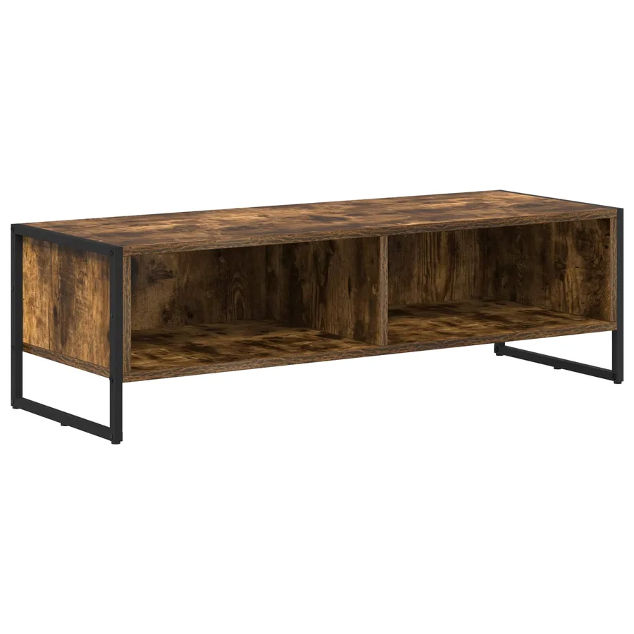 Meuble TV Chêne Fumé 100 x 36,5 x 30,5 cm Bois d'ingénierie - 2