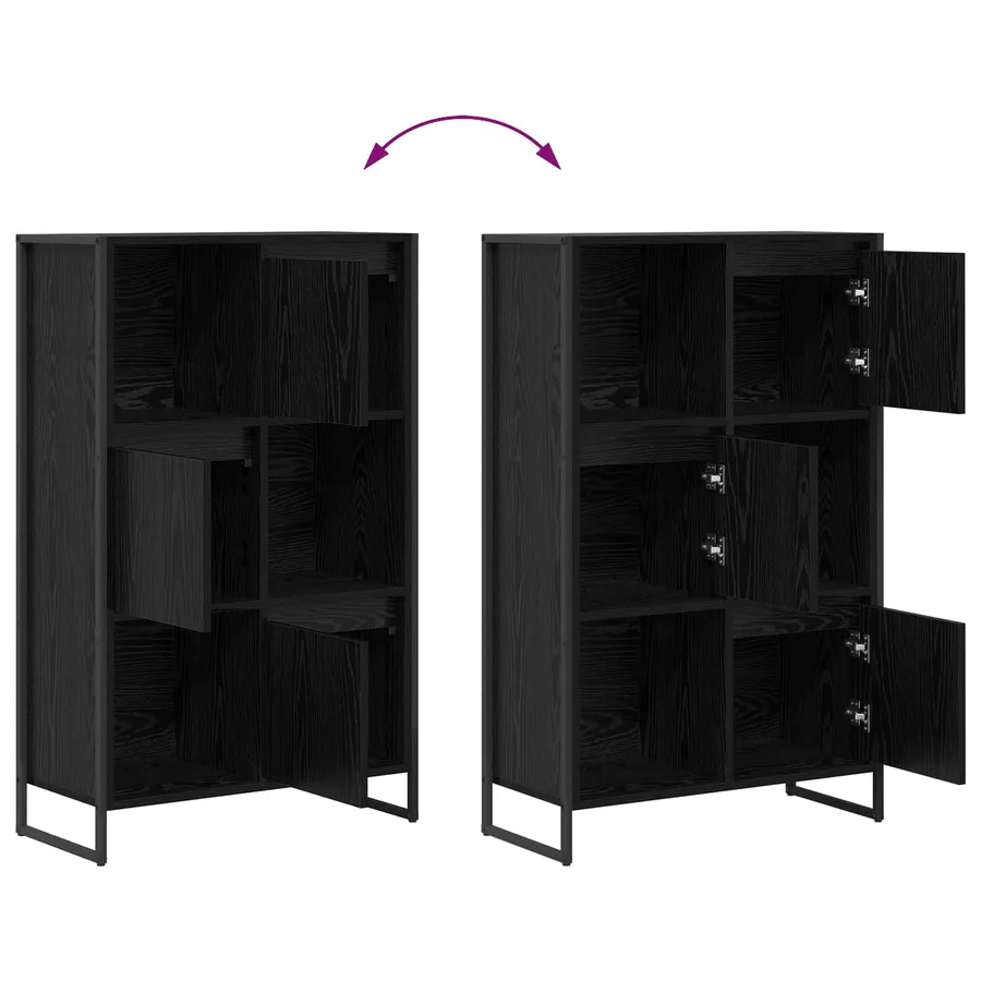 Bibliothèque Chêne noir 68 x 30 x 108.5 cm Bois d'ingénierie - 11
