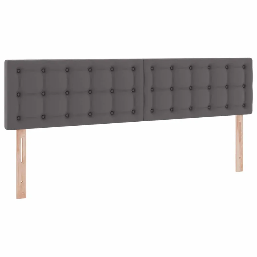 Lit avec rangement et matelas Gris 180 x 200 cm Simili cuir - 9
