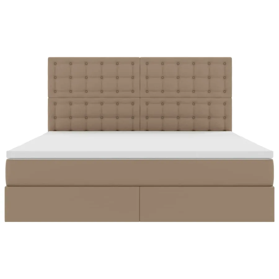 Lit de Rangement Cappuccino 180 x 200 cm Cuir synthétique - 7