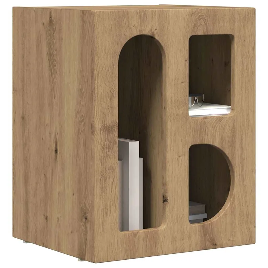 Table de chevet ELST 2 pc Chêne artisanal 40 x 35 x 50 cm - 3