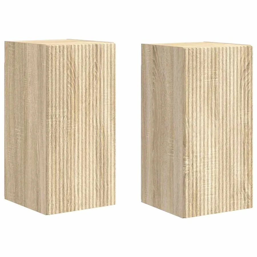 Meuble TV mural 2 pcs Sonoma 30 x 31 x 60 cm Bois d'ingénierie - 2