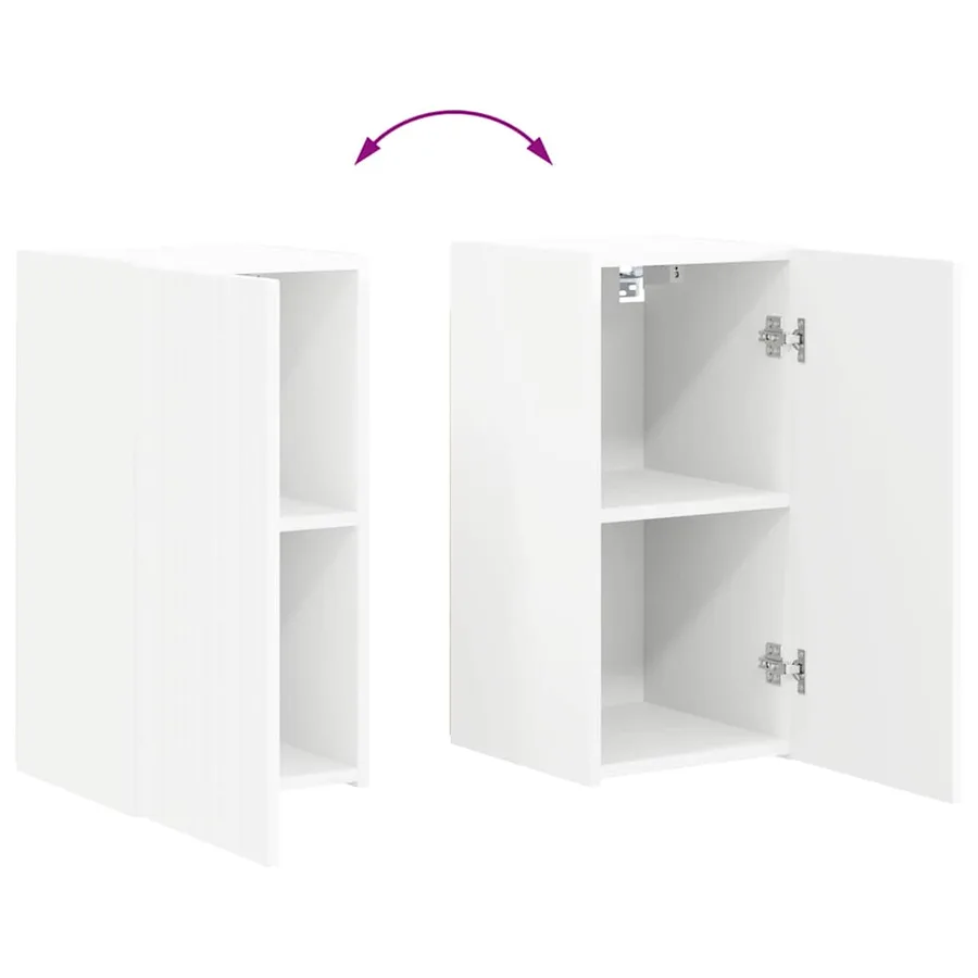 Meuble TV mural Blanc 30 x 31 x 60 cm Bois d'ingénierie - 12