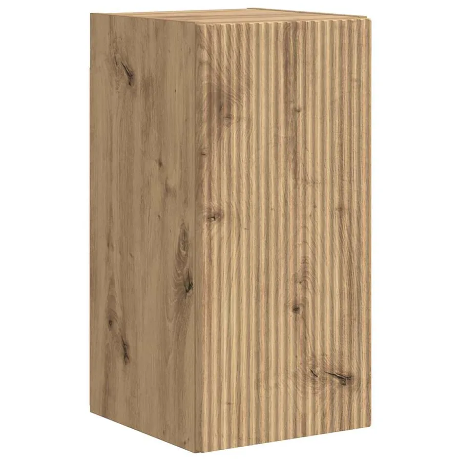 Meuble TV mural 2 pcs Chêne artisan Bois d'ingénierie - 5