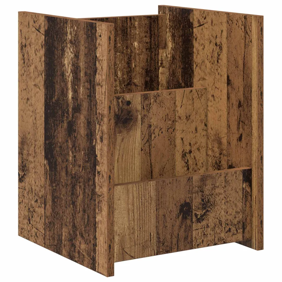 Étagère à magazines avec étagère Bois ancien 35 x 35 x 45 cm - 2