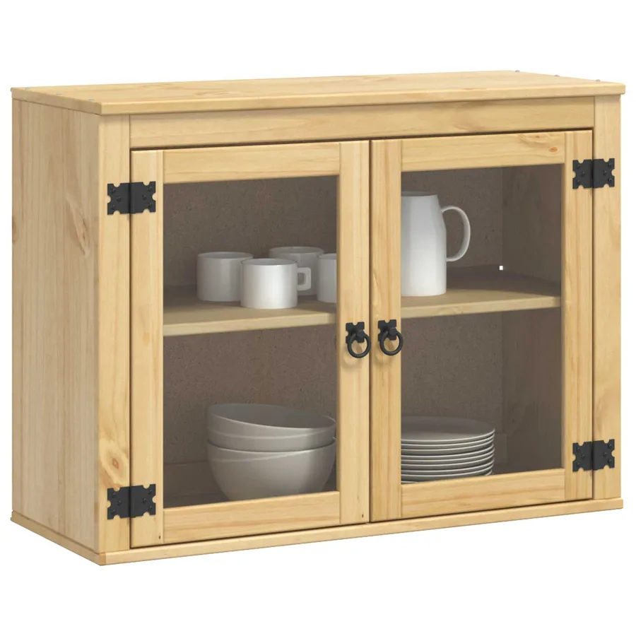 Armoire SKI Brun Miel 80 x 32 x 60 cm Pin massif - 3