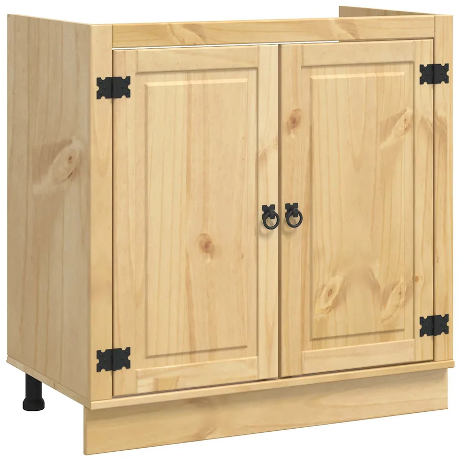 Armoire SKI Brun Miel 80 x 46 x 81 cm Pin massif - 2