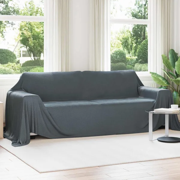 Couvertures à jeter 6 pcs Gris foncé 350 x 270 cm Toison