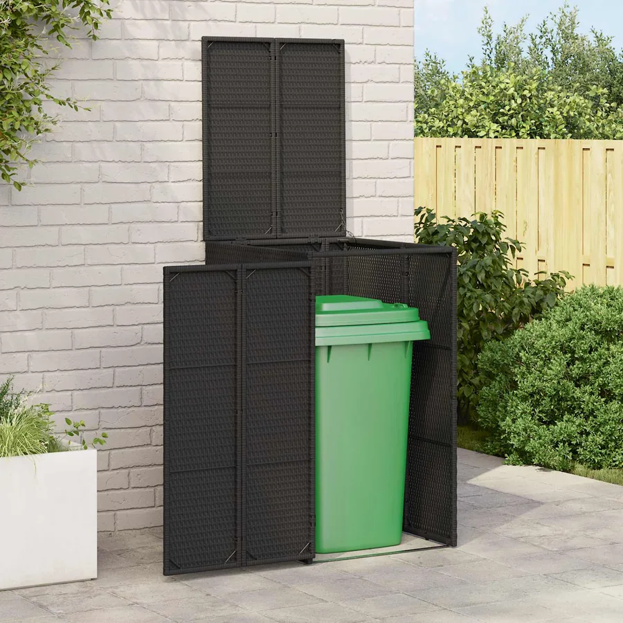 Boîte de poubelle Noir 65 x 80 x 115 cm Polyéthylène